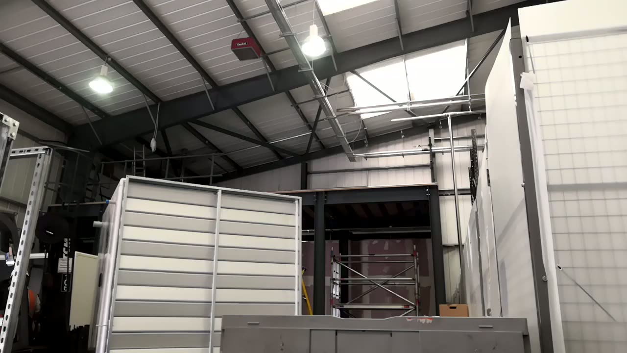 Air Handling Unit moved onto mezzanine level at Lonza Livingston