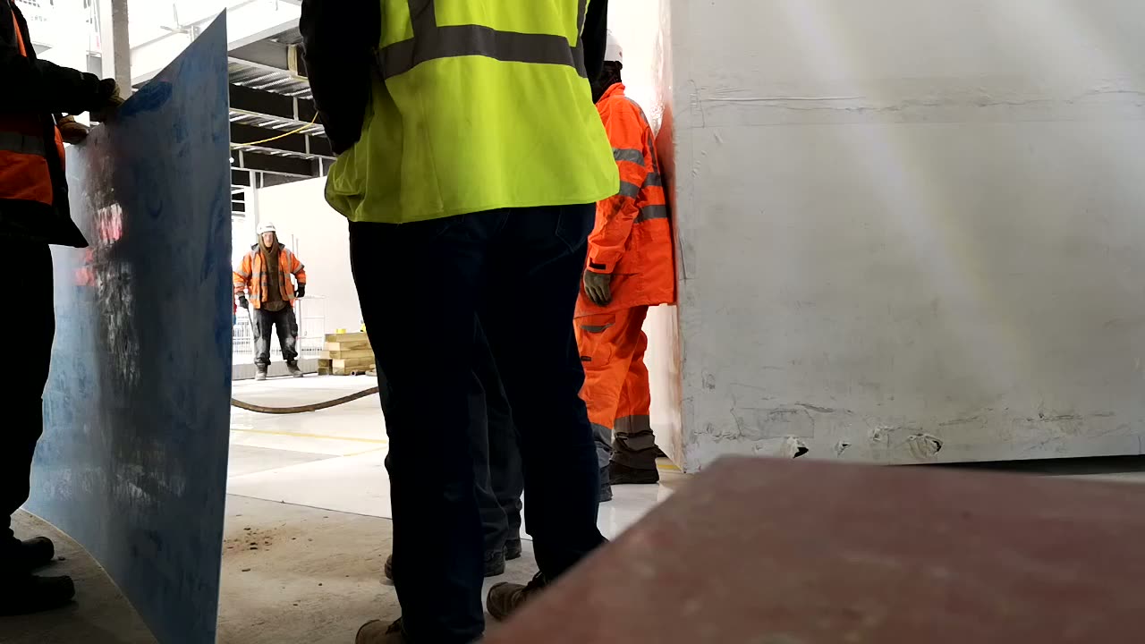 Plant room equipment moved on air skates in Edinburgh